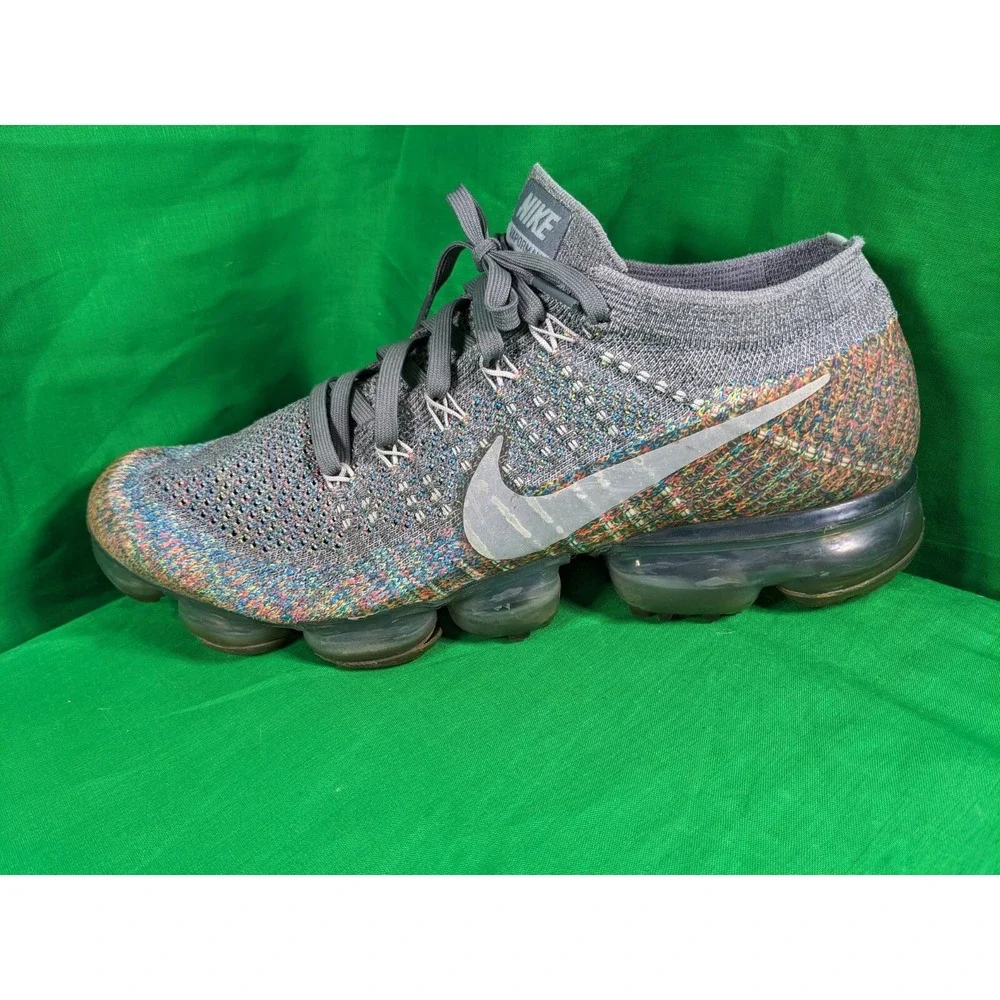 Nike Air VaporMax Silver Grey Athletic Sneakers Mens Size 9 849558-019 - Picture 7 of 10